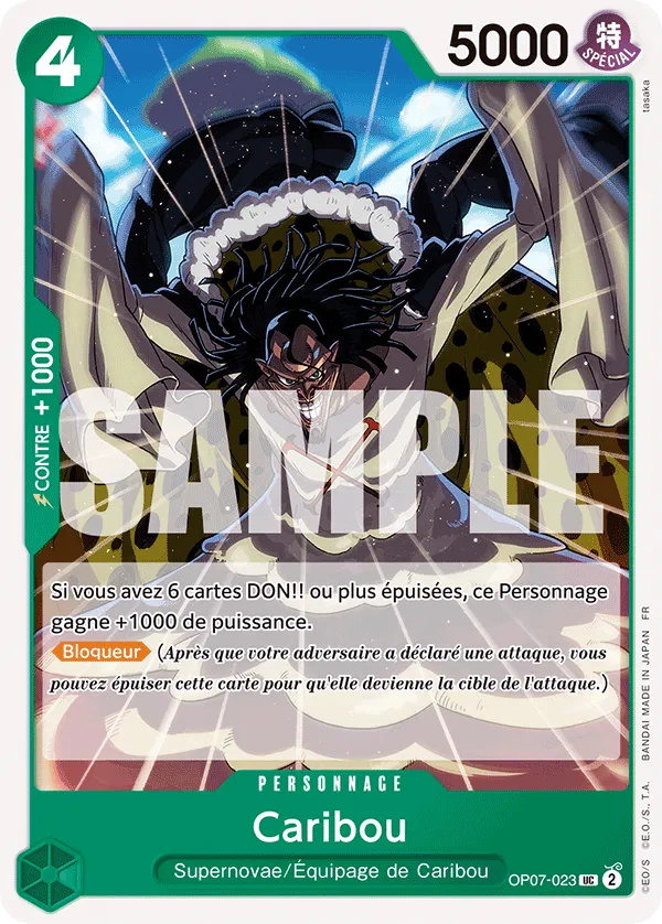 Carte Caribou OP07-023_p1 Uncommon Alt Art — One Piece TCG OP-07 500 Years in the Future (Bandai)