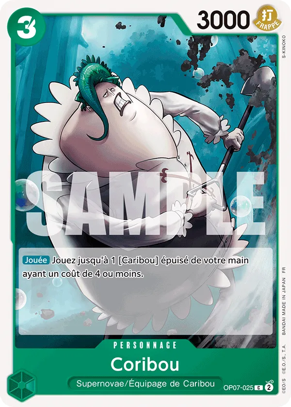 Carte Coribou OP07-025_p1 Common Alt Art — One Piece TCG OP-07 500 Years in the Future (Bandai)