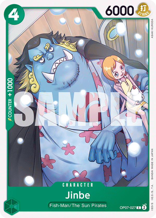 Carte Jinbe OP07-027 Common — One Piece TCG OP-07 500 Years in the Future (Bandai)