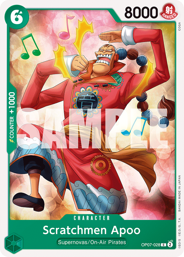 Carte Scratchmen Apoo OP07-028 Common — One Piece TCG OP-07 500 Years in the Future (Bandai)