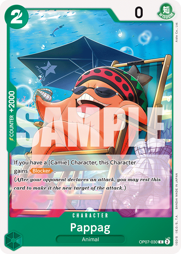 Carte Pappag OP07-030 Common — One Piece TCG OP-07 500 Years in the Future (Bandai)