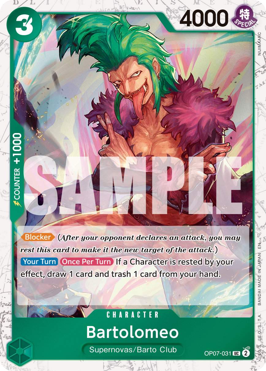 Carte Bartolomeo OP07-031_p1 Uncommon — One Piece TCG PRB-02 (Bandai)