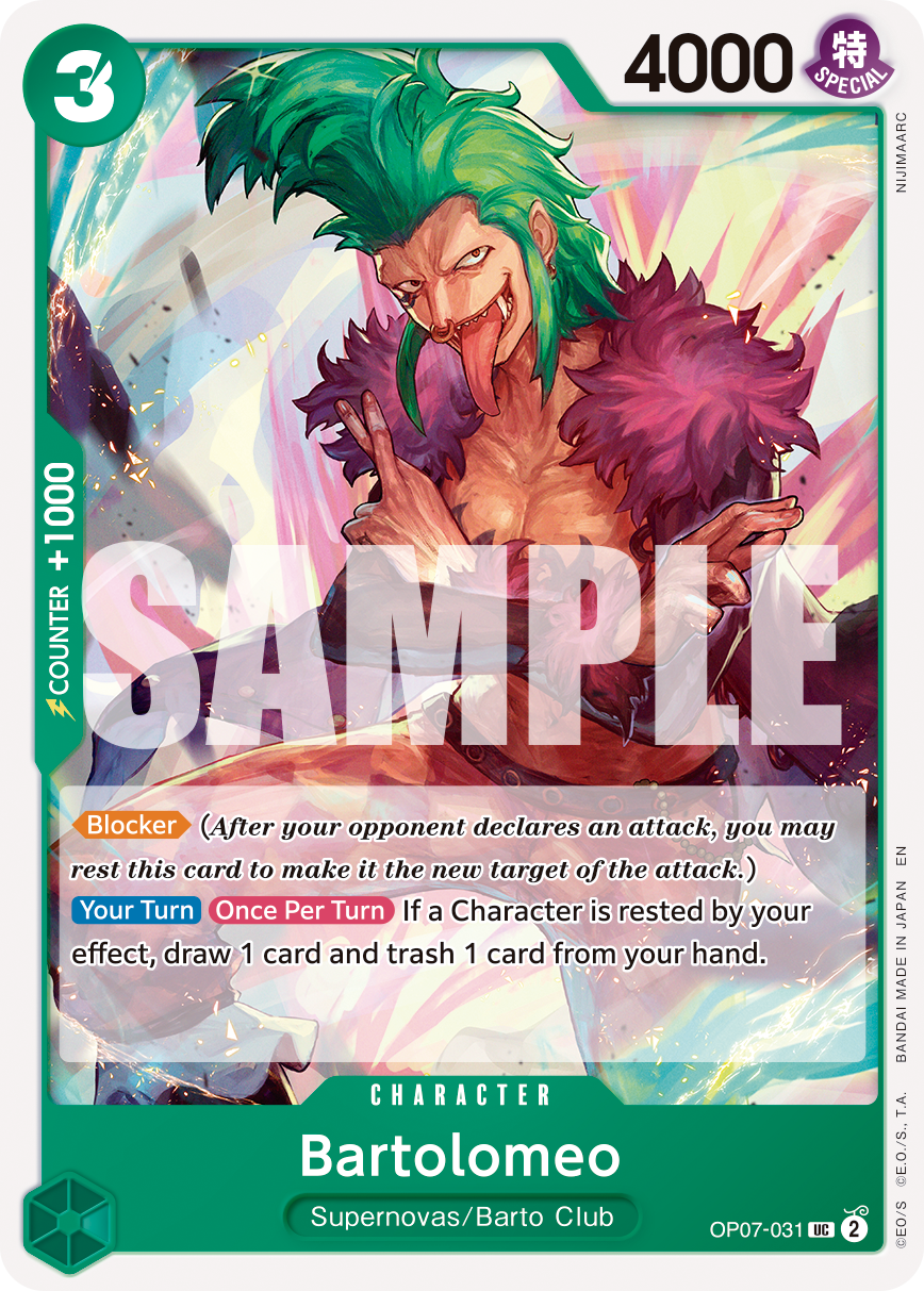 Bartolomeo OP07-031_r2 (Uncommon) — Serial V.2 Serial