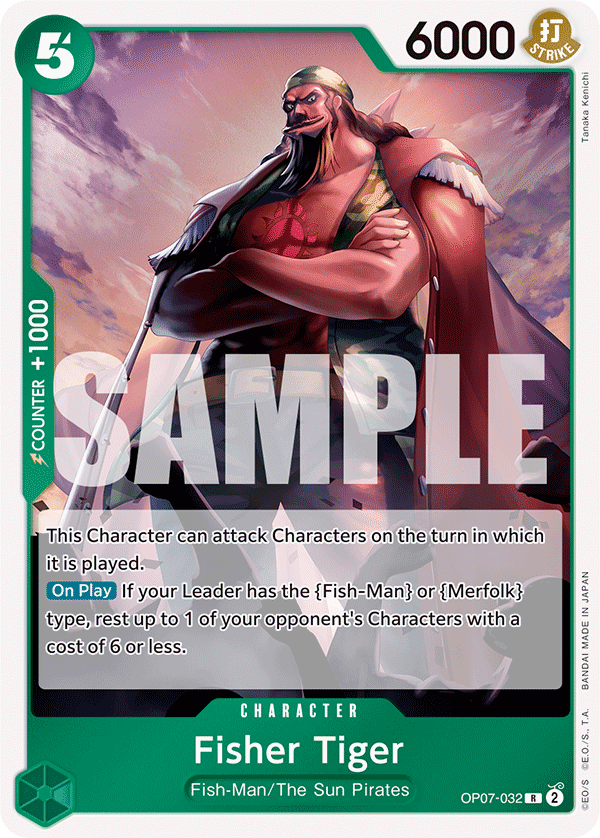 Carte Fisher Tiger OP07-032 Rare — One Piece TCG OP-07 500 Years in the Future (Bandai)