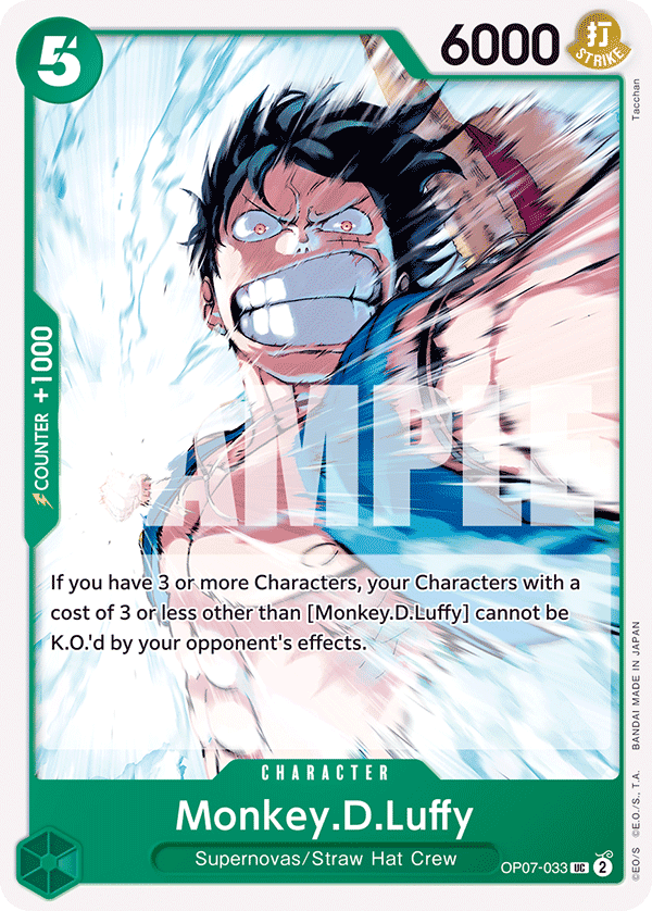 Carte Monkey.D.Luffy OP07-033 Uncommon — One Piece TCG OP-07 500 Years in the Future (Bandai)