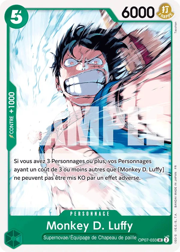 Carte Monkey.D.Luffy OP07-033_p1 Uncommon Parallel Alt-Art — One Piece TCG OP-07 500 Years in the Future (Bandai, 2024-11-29)