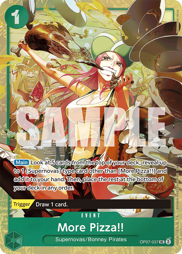 Carte Apportez-moi des pizzas&nbsp;!! OP07-037_p1 Uncommon Alt Art — One Piece TCG OTHER One Piece Products (Bandai)
