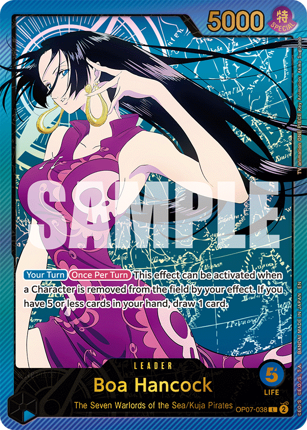 Carte Boa Hancock OP07-038_p2 Leader Alt Art — One Piece TCG EB-02 Anime 25th Collection (Bandai)