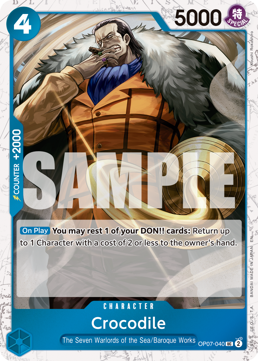 Carte Crocodile OP07-040_p2 Uncommon Alt Art — One Piece TCG PRB-02 The Best Vol. 2 (Bandai)