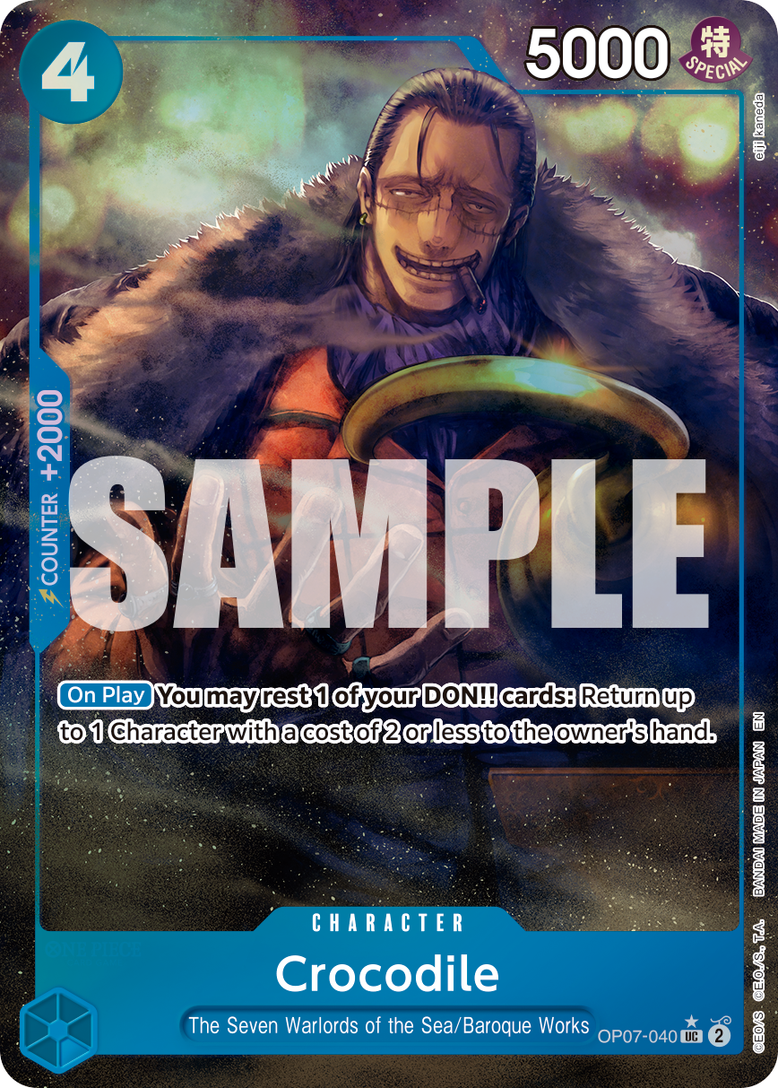 Carte Crocodile OP07-040_p3 Uncommon Alt Art — One Piece TCG PRB-02 The Best Vol. 2 (Bandai)