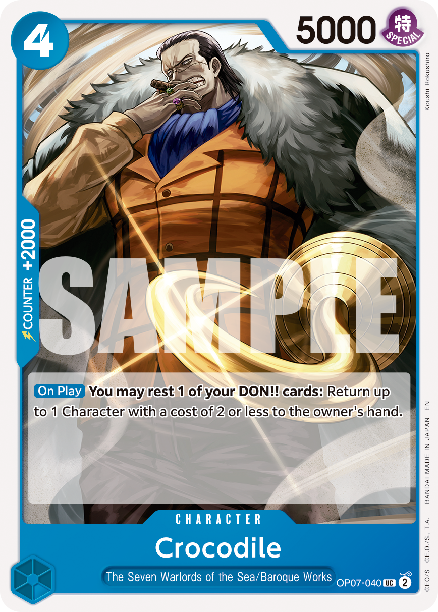 Carte Crocodile OP07-040_r1 Uncommon Serial — One Piece TCG PRB-02 The Best Vol. 2 (Bandai)
