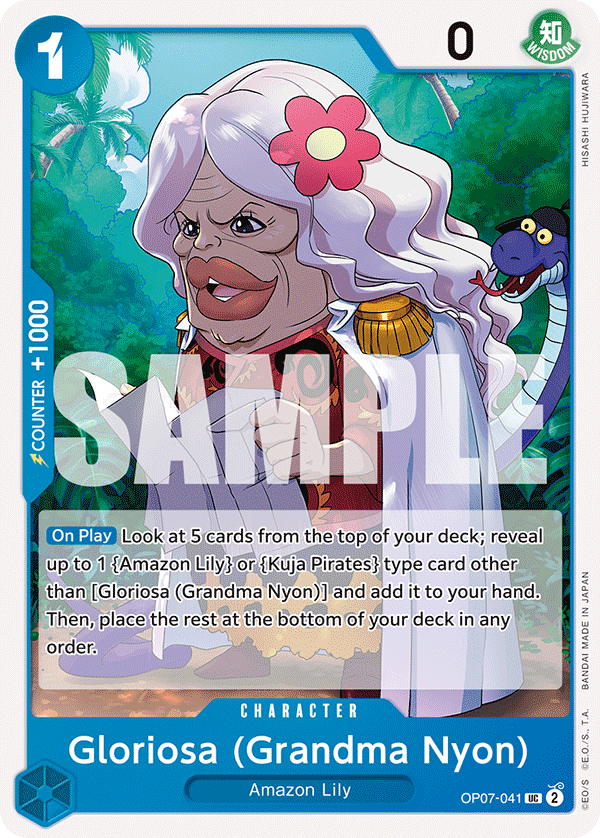 Carte Gloriosa (Grandma Nyon) OP07-041 Uncommon — One Piece TCG OP-07 500 Years in the Future (Bandai)