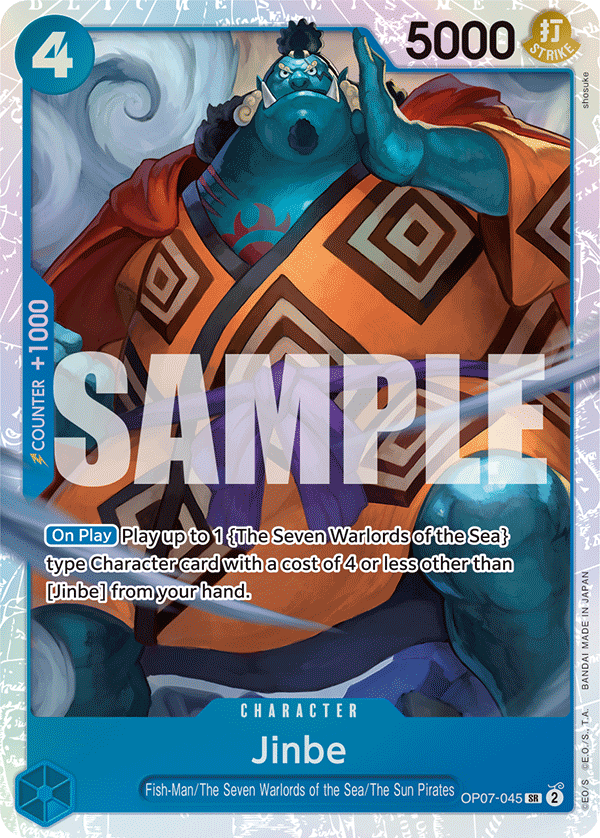 Carte Jinbe OP07-045 Super Rare — One Piece TCG OP-07 500 Years in the Future (Bandai)