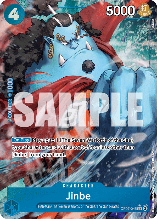 Carte Jinbe OP07-045_p1 Super Rare Alt Art — One Piece TCG OP-07 500 Years in the Future (Bandai)