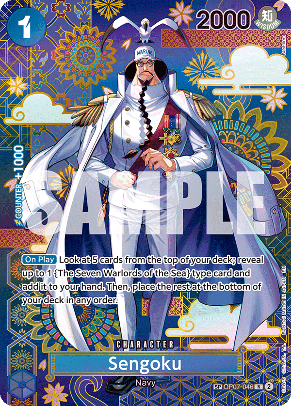 Carte Sengoku OP07-046_p2 Special Alt Art — One Piece TCG OP14-EB04 The Azure Sea's Seven (Bandai)