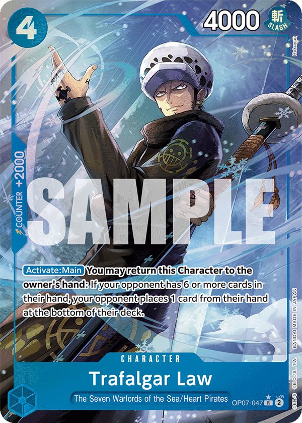 Carte Trafalgar Law OP07-047_p1 Rare Alt Art — One Piece TCG OP-07 500 Years in the Future (Bandai)