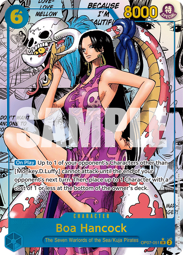 Carte Manga Rare Boa Hancock OP07-051_p2 Super Rare — One Piece TCG OP-07 500 Years in the Future (Bandai)