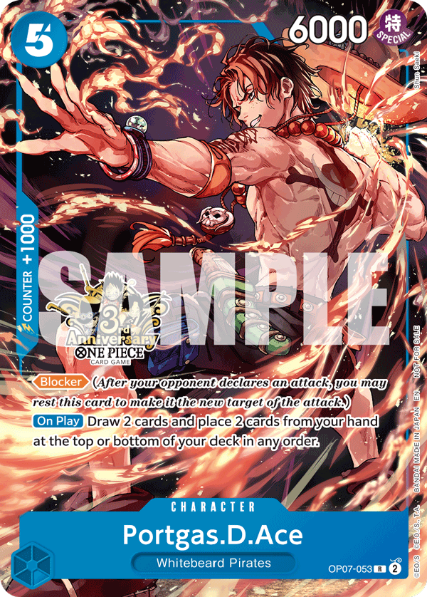 Portgas.D.Ace OP07-053_p3 (Rare) — V.4 Alt Art