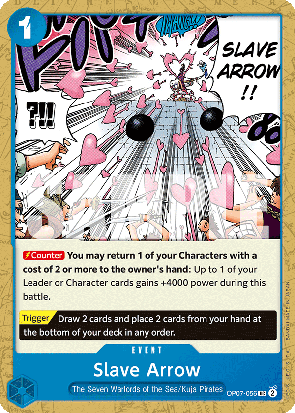 Carte Slave Arrow OP07-056 Uncommon — One Piece TCG OP-07 500 Years in the Future (Bandai)