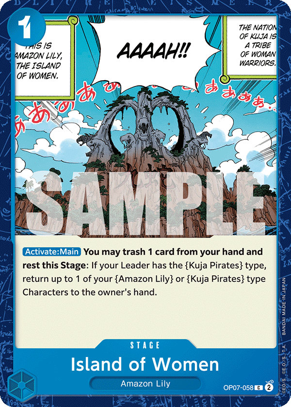 Carte Island of Women OP07-058 Common — One Piece TCG OP-07 500 Years in the Future (Bandai)