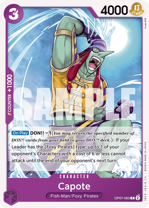 Carte Capote OP07-063 Common — One Piece TCG OP-07 (Bandai)