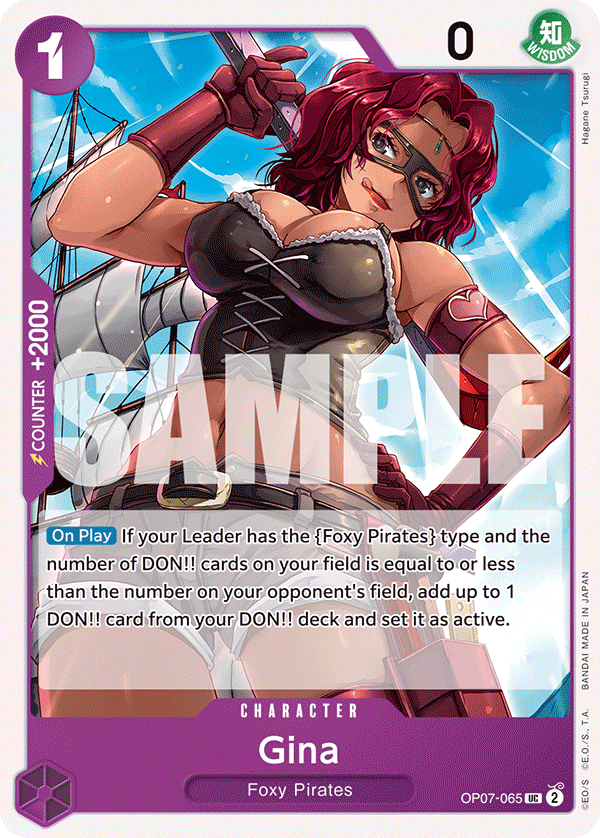 Carte Gina OP07-065 Uncommon — One Piece TCG OP-07 500 Years in the Future (Bandai)