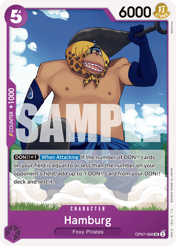 Carte Hamburg OP07-068 Uncommon — One Piece TCG OP-07 500 Years in the Future (Bandai)