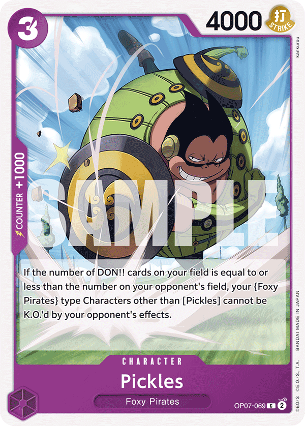 Carte Pickles OP07-069 Common — One Piece TCG OP-07 500 Years in the Future (Bandai)