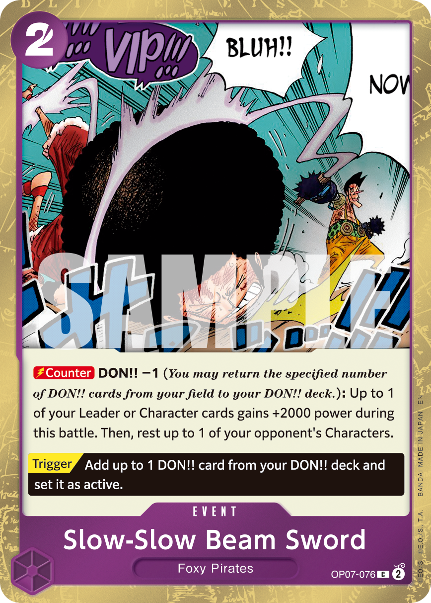 Slow-Slow Beam Sword OP07-076_p1 (Common) — V.2 Alt Art