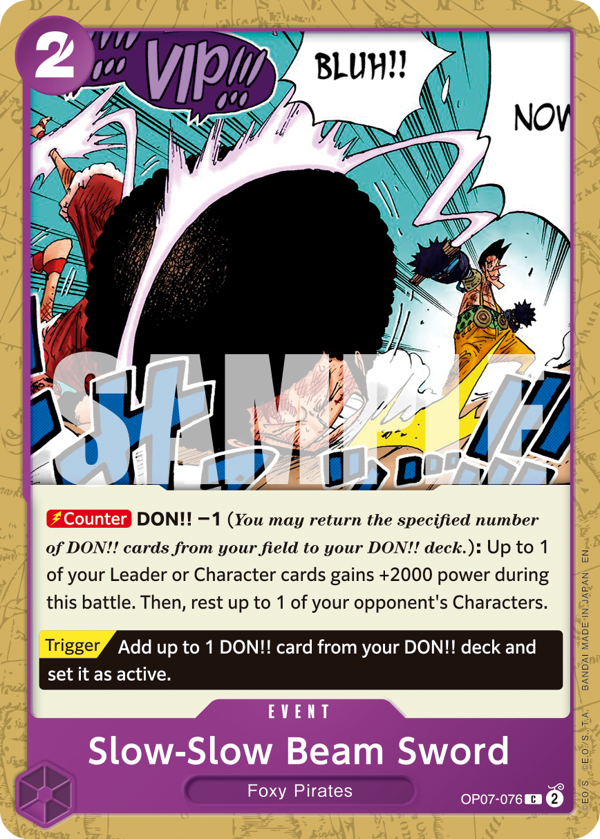 Slow-Slow Beam Sword OP07-076_r1 (Common) — Serial V.1 Serial