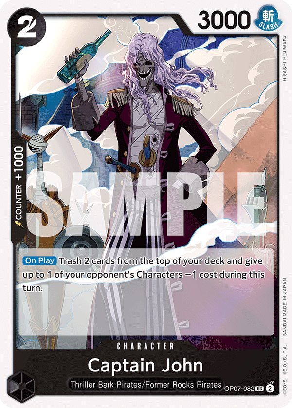 Carte Captain John OP07-082 Uncommon — One Piece TCG OP-07 500 Years in the Future (Bandai)