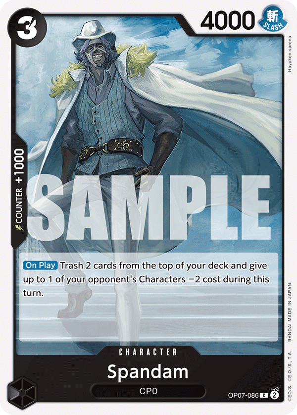 Carte Spandam OP07-086 Common — One Piece TCG OP-07 500 Years in the Future (Bandai)