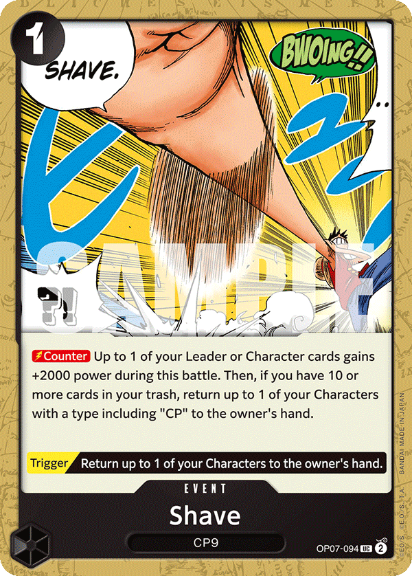 Carte Shave OP07-094 Uncommon — One Piece TCG OP-07 500 Years in the Future (Bandai)