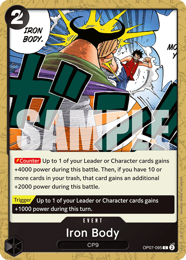 Carte Iron Body OP07-095 Common — One Piece TCG OP-07 500 Years in the Future (Bandai)