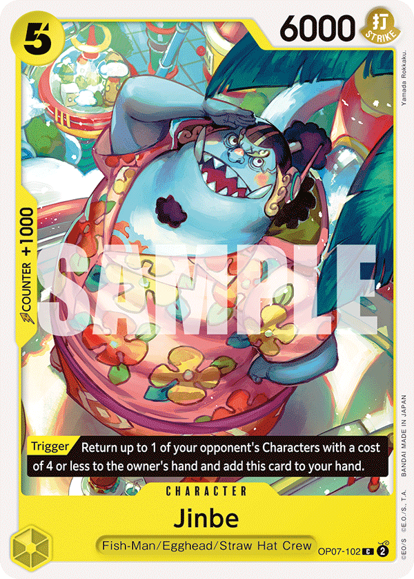 Carte Jinbe OP07-102 Common — One Piece TCG OP-07 (Bandai)