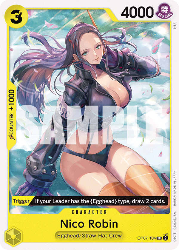 Carte Nico Robin OP07-104 Uncommon — One Piece TCG OP-07 500 Years in the Future (Bandai)