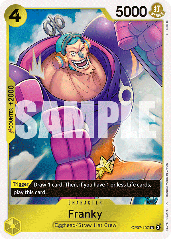 Carte Franky OP07-107 Rare — One Piece TCG OP-07 500 Years in the Future (Bandai)