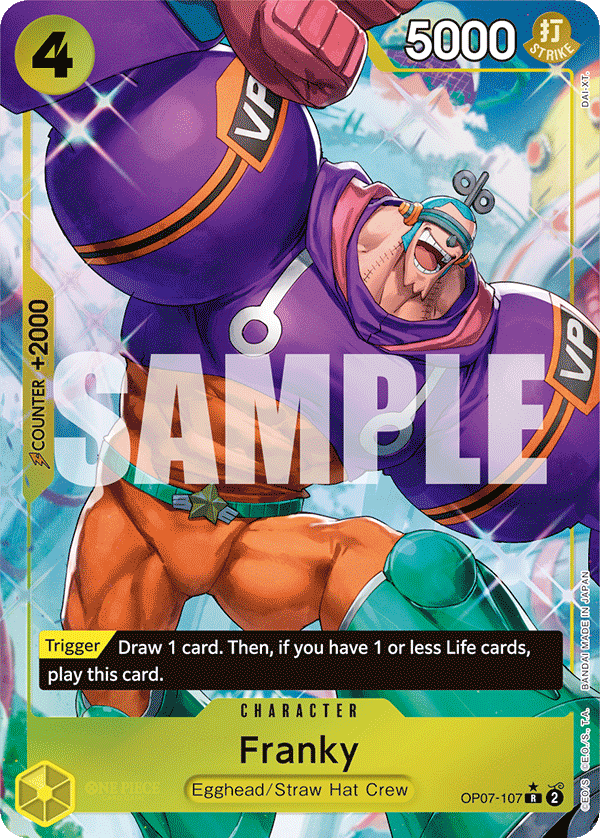 Carte Franky OP07-107_p1 Rare Alt Art — One Piece TCG OP-07 500 Years in the Future (Bandai)