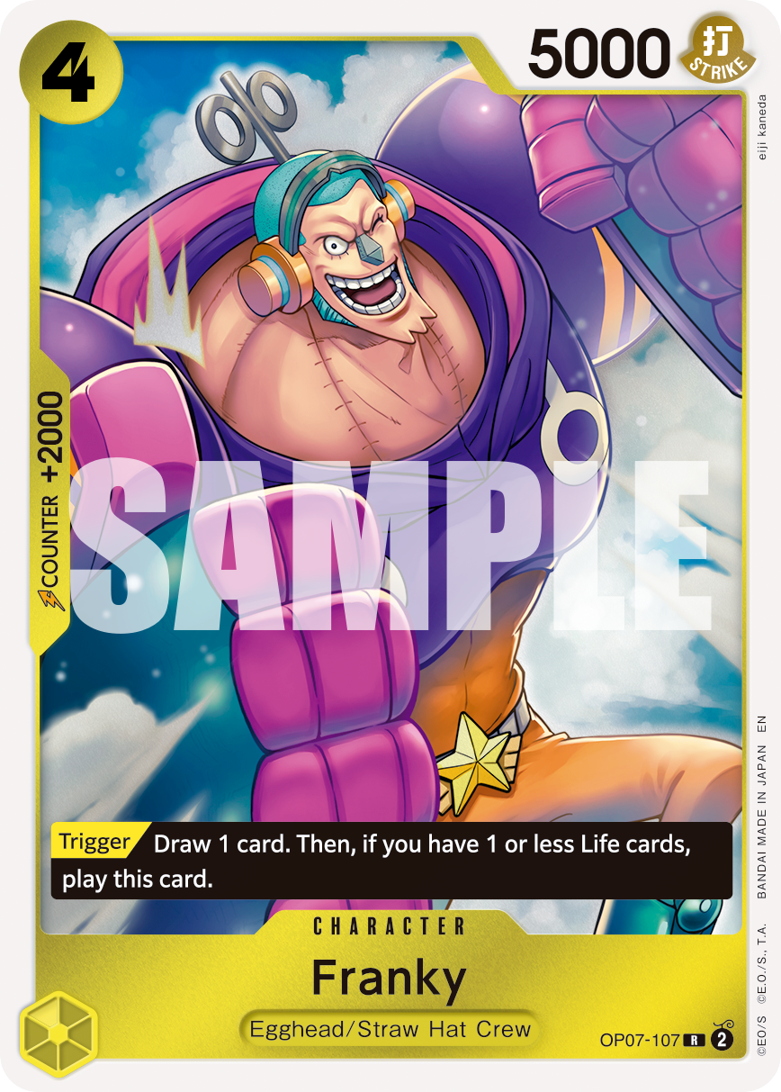 Carte Franky OP07-107_r1 Rare Serial — One Piece TCG PRB-02 The Best Vol. 2 (Bandai)