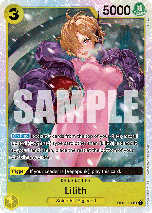 Carte Lilith OP07-111 Super Rare — One Piece TCG OP-07 (Bandai)