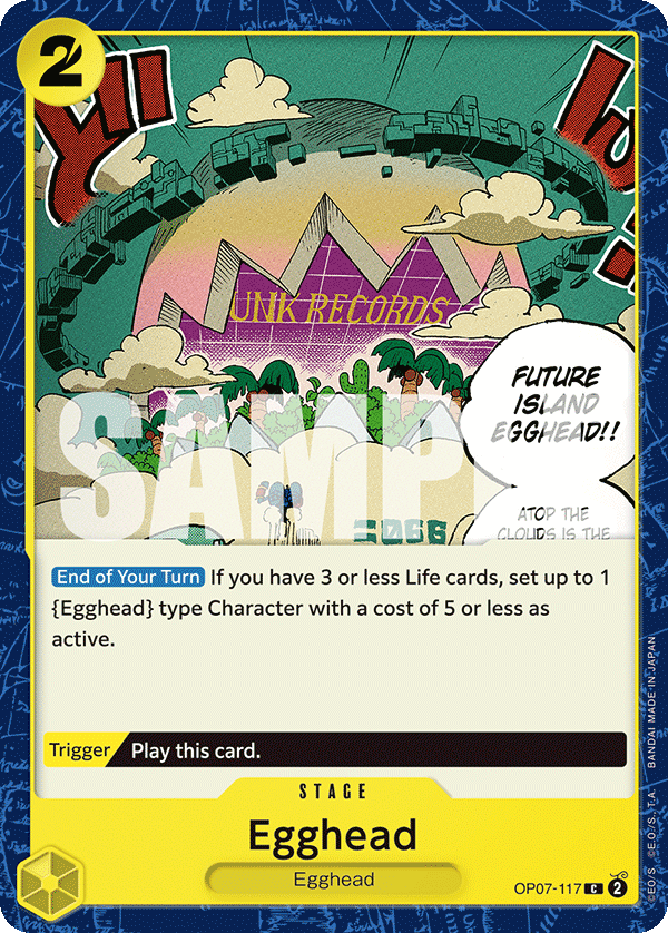 Carte Egghead OP07-117 Common — One Piece TCG OP-07 500 Years in the Future (Bandai)