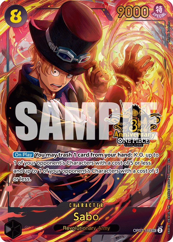 Carte Sabo OP07-118_p3 Secret Rare Alt Art — One Piece TCG OTHER One Piece Products (Bandai)
