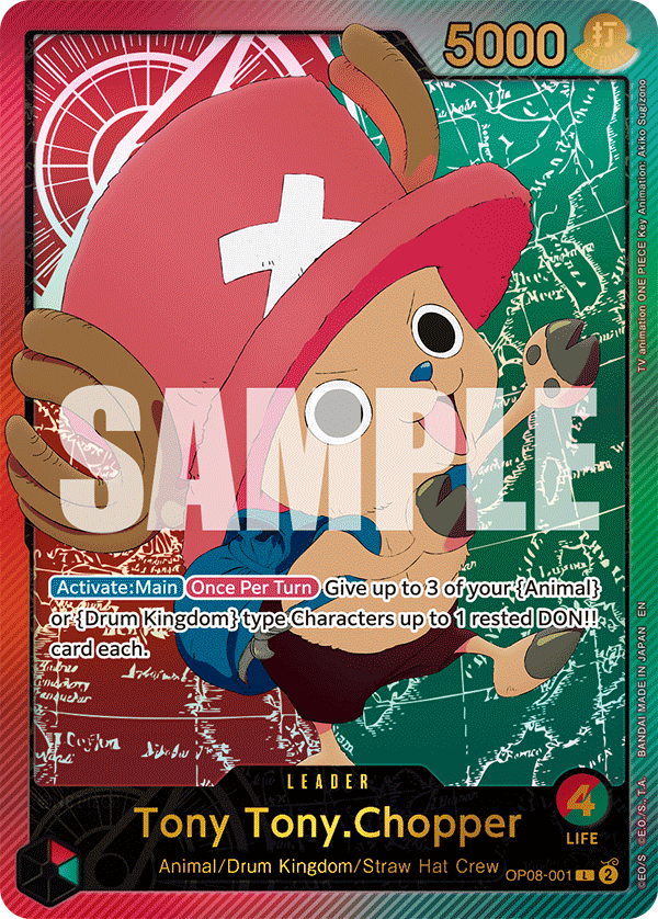 Carte Tony Tony.Chopper OP08-001_p2 Leader Alt Art — One Piece TCG EB-02 Anime 25th Collection (Bandai)
