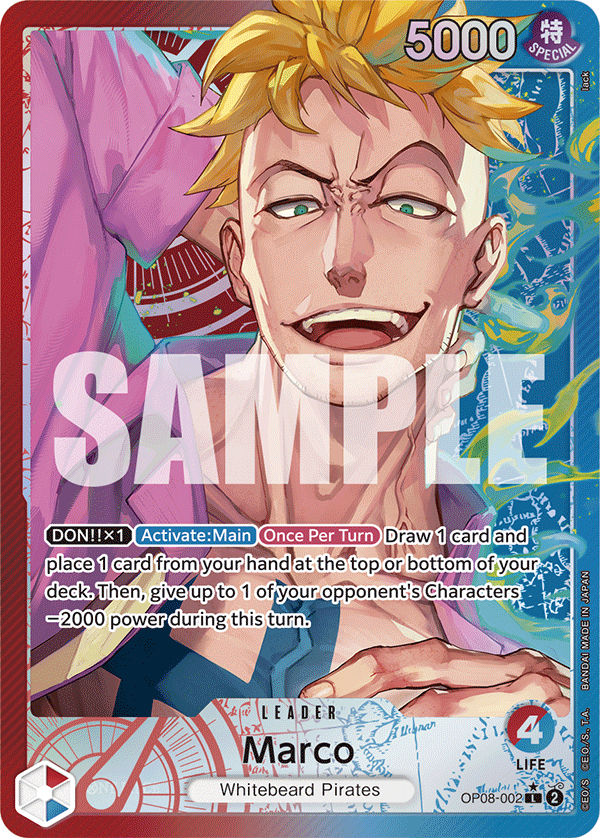 Carte Marco OP08-002_p1 Leader — One Piece TCG OP-08 (Bandai)