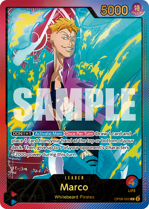 Carte Marco OP08-002_p2 Leader — One Piece TCG EB-02 (Bandai)