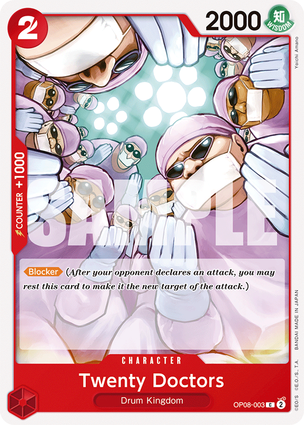 Carte Twenty Doctors OP08-003 Common — One Piece TCG OP-08 Two Legends (Bandai)