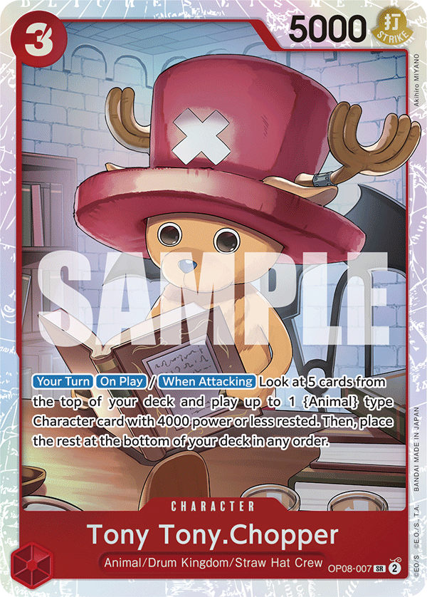 Carte Tony Tony.Chopper OP08-007 Super Rare — One Piece TCG OP-08 Two Legends (Bandai)