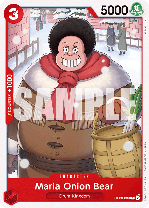 Carte Maria Onion Bear OP08-009 Common — One Piece TCG OP-08 Two Legends (Bandai)