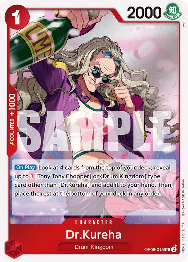 Carte Dr.Kureha OP08-015 Rare — One Piece TCG OP-08 Two Legends (Bandai)