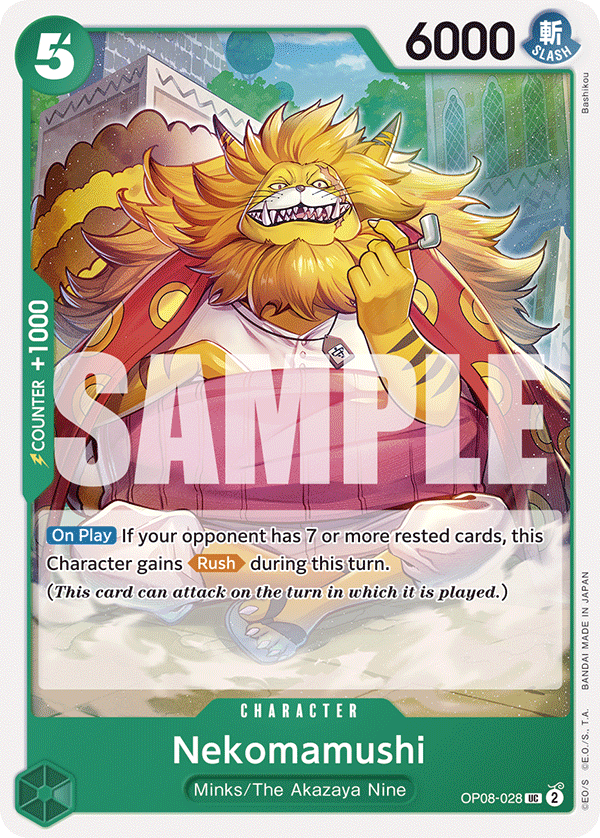 Carte Nekomamushi OP08-028 Uncommon — One Piece TCG OP-08 Two Legends (Bandai)